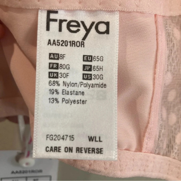 FREYA Sz 30G(34C equivalent) Starlight Lacy Polka Dot Underwire Balcony Bra NEW - Picture 3 of 9